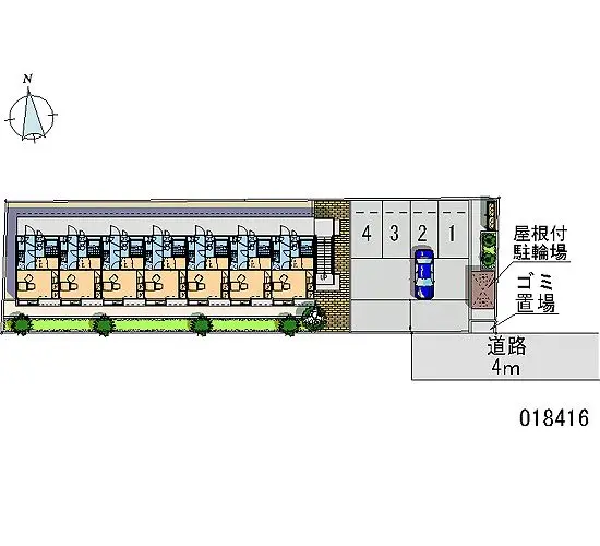 ★手数料０円★松戸市六実２丁目　月極駐車場（LP）